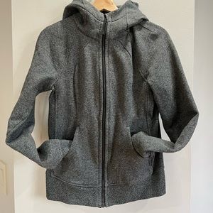 Lululemon Scuba Hoodie - Heathered Speckled Black Size 8